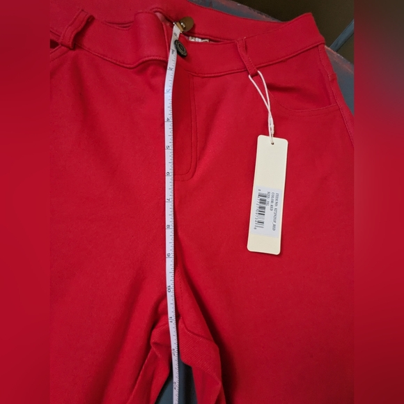 💙 YELETE 💙 Red 5 Pocket Skinny Jeans NWT - Picture 4 of 6